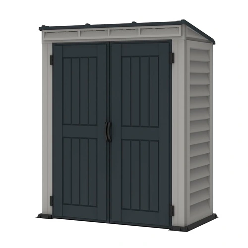 Градинска барака DuraMax YardMate Plus Pent Gray - винил с подсилена метална конструкция, 171 x 92 x 202 cm ➤ топ цена ➤ sorbe.bg