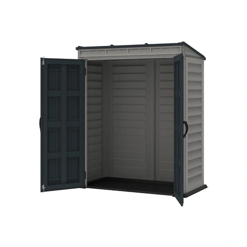 Градинска барака DuraMax YardMate Plus Pent Gray - винил с подсилена метална конструкция, 171 x 92 x 202 cm ➤ топ цена ➤ sorbe.bg