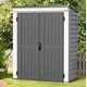 Градинска барака DuraMax YardMate Plus Pent Gray - винил с подсилена метална конструкция, 171 x 92 x 202 cm