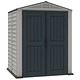 Градинска барака DuraMax YardMate Plus Pent Gray - винил с подсилена метална конструкция, 171 x 171 x 210 cm