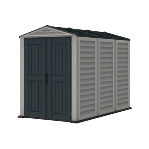 Градинска барака DuraMax YardMate Plus Pent Gray - винил с подсилена метална конструкция, 171 x 171 x 210 cm