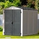 Градинска барака DuraMax YardMate Plus Pent Gray - винил с подсилена метална конструкция, 171 x 171 x 210 cm