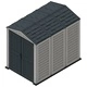 Градинска барака DuraMax YardMate Plus Pent Gray - винил с подсилена метална конструкция, 171 x 171 x 210 cm