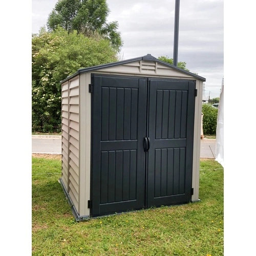 Градинска барака DuraMax StoreMate Plus - винил с подсилена метална конструкция, 191 x 191 x 213 cm ➤ топ цена ➤ sorbe.bg