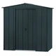 Градинска барака DuraMax TOP Shed 6 x 4, Anthracite RAL7016 - поцинкована стомана с подсилена метална конструкция - 201 x 123 x 199 cm