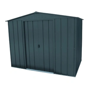 Градинска барака DuraMax TOP Shed 8 x 6, Anthracite RAL7016 - поцинкована стомана с подсилена метална конструкция - 261.6 x 183 x 204.5 cm