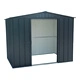 Градинска барака DuraMax TOP Shed 8 x 6, Anthracite RAL7016 - поцинкована стомана с подсилена метална конструкция - 261.6 x 183 x 204.5 cm