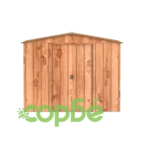 Градинска барака DuraMax TOP Shed 8 x 6, Woodgrain/Brown - поцинкована стомана с подсилена метална конструкция - 261.6 x 183 x 204.5 cm на топ цена от sorbe.bg Градинска барака DuraMax TOP Shed 8 x 6, Woodgrain/Brown - поцинкована стомана с подсилена метална конструкция - 261.6 x 183 x 204.5 cm ➤ топ цена ➤ sorbe.bg