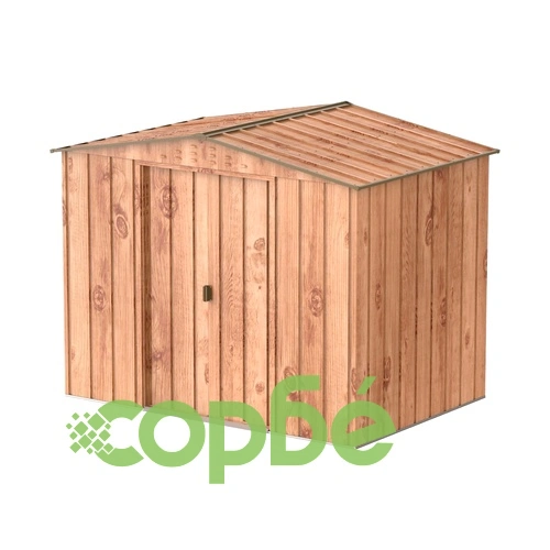 Градинска барака DuraMax TOP Shed 8 x 6, Woodgrain/Brown - поцинкована стомана с подсилена метална конструкция - 261.6 x 183 x 204.5 cm на топ цена от sorbe.bg Градинска барака DuraMax TOP Shed 8 x 6, Woodgrain/Brown - поцинкована стомана с подсилена метална конструкция - 261.6 x 183 x 204.5 cm ➤ топ цена ➤ sorbe.bg