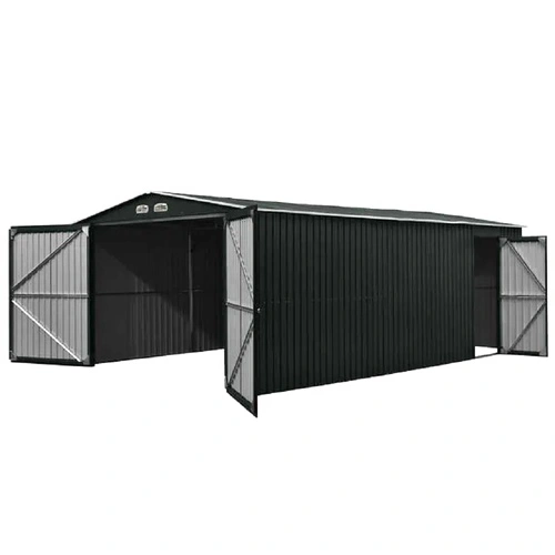 Метален гараж Титан - антрацит и бяло ➤ топ цена ➤ sorbe.bg