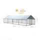 Кокошарник - Външна клетка за 45-60 пилета - пилчарник (птичарник) с покрив и врата, сребрист, поцинкована стомана - 8x3x2м