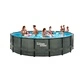 Басейн с метална рамка Summer Waves Active Frame - кръгъл, 488 x 122 cm, PVC-полиестер, тъмносив ратан