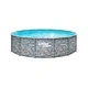 Басейн с метална рамка Summer Waves Active Frame - кръгъл, 427 x 107 cm, PVC-полиестер, сив камък