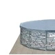 Басейн с метална рамка Summer Waves Active Frame - кръгъл, 427 x 107 cm, PVC-полиестер, сив камък