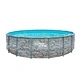 Басейн с метална рамка Summer Waves Active Frame - кръгъл, 549 x 132 cm, PVC-полиестер, сив камък