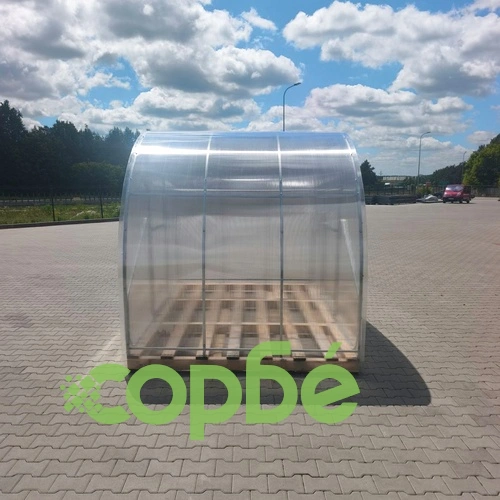 Оранжерия от Поликарбонат Sorbe Poli Pro с 2  двойни врати 3x8x2м (24 кв.м.) ➤ топ цена ➤ sorbe.bg