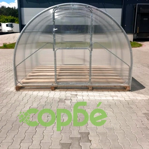 Оранжерия от Поликарбонат Sorbe Poli Pro с 2  двойни врати 3x8x2м (24 кв.м.) ➤ топ цена ➤ sorbe.bg