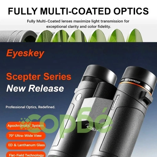 Бинокъл Eyeskey Scepter 10x42 – APO апохроматична оптика с плосък фокус, магнезиев корпус ➤ топ цена ➤ sorbe.bg