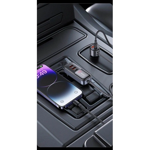 Зарядно за кола, USAMS S-CC213 C40 165W, 2 usb C + 3 usb A PPS, 5 изхода CC213CC01 ➤ топ цена ➤ sorbe.bg