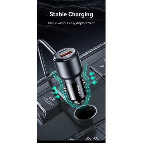 Зарядно за кола, USAMS S-CC213 C40 165W, 2 usb C + 3 usb A PPS, 5 изхода CC213CC01 ➤ топ цена ➤ sorbe.bg