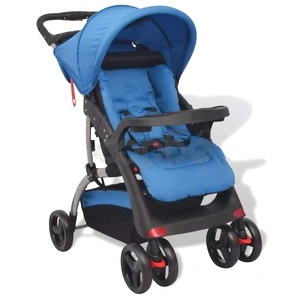 Бебешка количка тип бъги, синя, 102x52x100 см 