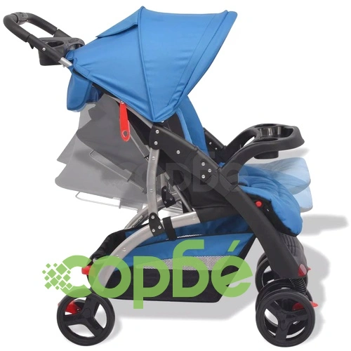 Бебешка количка тип бъги, синя, 102x52x100 см  ➤ топ цена ➤ sorbe.bg