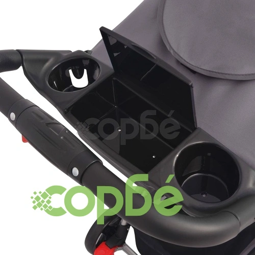 Бебешка количка тип бъги, сива, 102x52x100 см  ➤ топ цена ➤ sorbe.bg