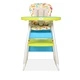 3 в 1 Столче за хранене с масичка, синьо и зелено