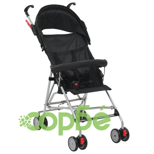 Сгъваема детска количка тип бъги, черна, стомана ➤ топ цена ➤ sorbe.bg