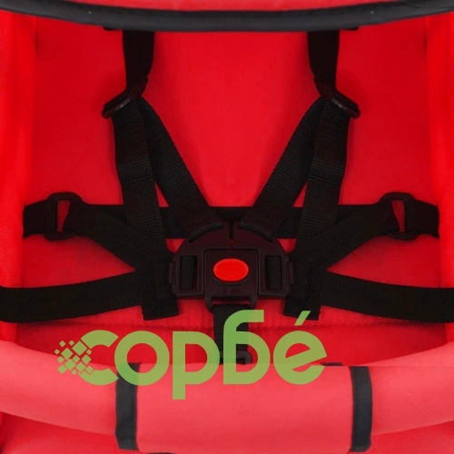 Сгъваема детска количка/бъги 2-в-1, червена, стомана ➤ топ цена ➤ sorbe.bg