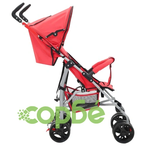 Сгъваема детска количка/бъги 2-в-1, червена, стомана ➤ топ цена ➤ sorbe.bg