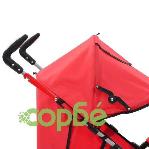 Сгъваема детска количка/бъги 2-в-1, червена, стомана ➤ топ цена ➤ sorbe.bg