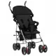 Сгъваема детска количка/бъги 2-в-1, черна, стомана