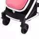 Детска/бебешка количка 2-в-1, розово и черно, алуминий