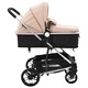 Детска/бебешка количка 2-в-1, таупе и черно, алуминий