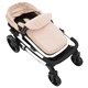 Детска/бебешка количка 2-в-1, таупе и черно, алуминий