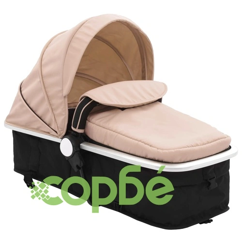 Детска/бебешка количка 2-в-1, таупе и черно, алуминий ➤ топ цена ➤ sorbe.bg