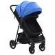 Детска/бебешка количка 2-в-1, синьо и черно, стомана