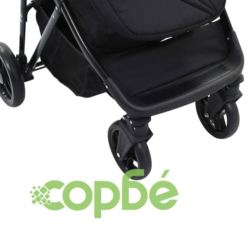 Детска/бебешка количка 2-в-1, сиво и черно, стомана ➤ топ цена ➤ sorbe.bg