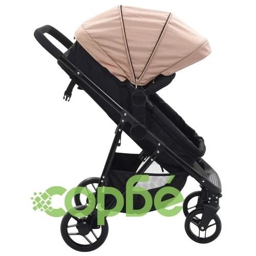 Детска/бебешка количка 2-в-1, таупе и черно, стомана ➤ топ цена ➤ sorbe.bg