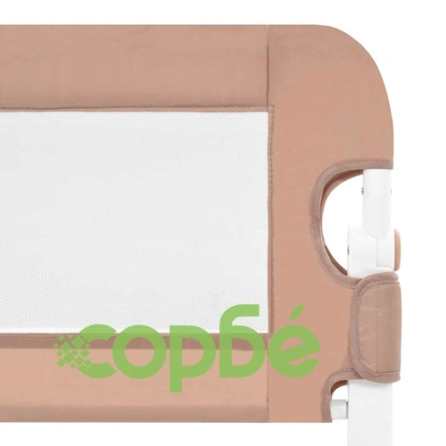 Ограничител за детско легло, таупе, 180x42 см, полиестер ➤ топ цена ➤ sorbe.bg