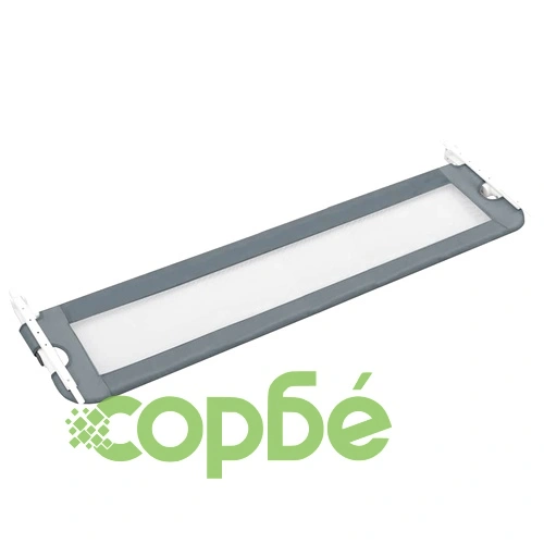 Ограничител за детско легло, сив, 180x42 см, полиестер ➤ топ цена ➤ sorbe.bg