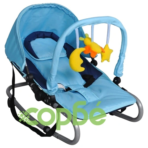 Бебешки люлеещ се шезлонг, син ➤ топ цена ➤ sorbe.bg