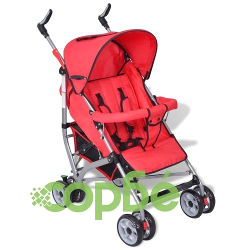 Детска количка с облегалка с 5-позиции, олекотена, червена ➤ топ цена ➤ sorbe.bg