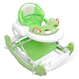 Луксозна проходилка с музикална и люлееща функции, XXL, зелена