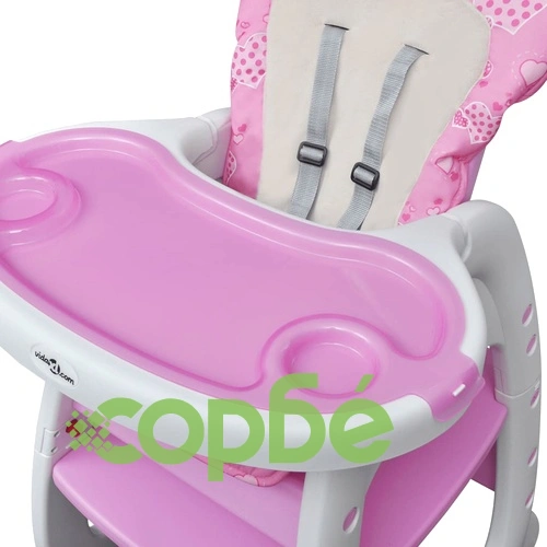 Висок конвертируем стол за бебета 3-в-1, розов ➤ топ цена ➤ sorbe.bg