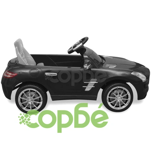 Електрическа кола Mercedes  SLS AMG, черна, 6V с дистанционно ➤ топ цена ➤ sorbe.bg
