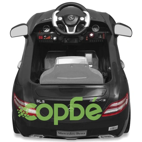 Електрическа кола Mercedes  SLS AMG, черна, 6V с дистанционно ➤ топ цена ➤ sorbe.bg