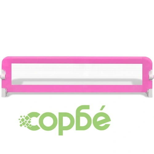 Ограничител за детско легло, 150x42 см, розов ➤ топ цена ➤ sorbe.bg