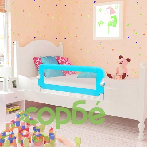 Ограничител за детско легло, 102x42 см, син ➤ топ цена ➤ sorbe.bg